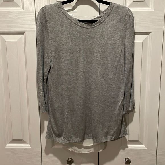 Verve Ami Sweaters - Gray 3/4 Sweater with Split Back